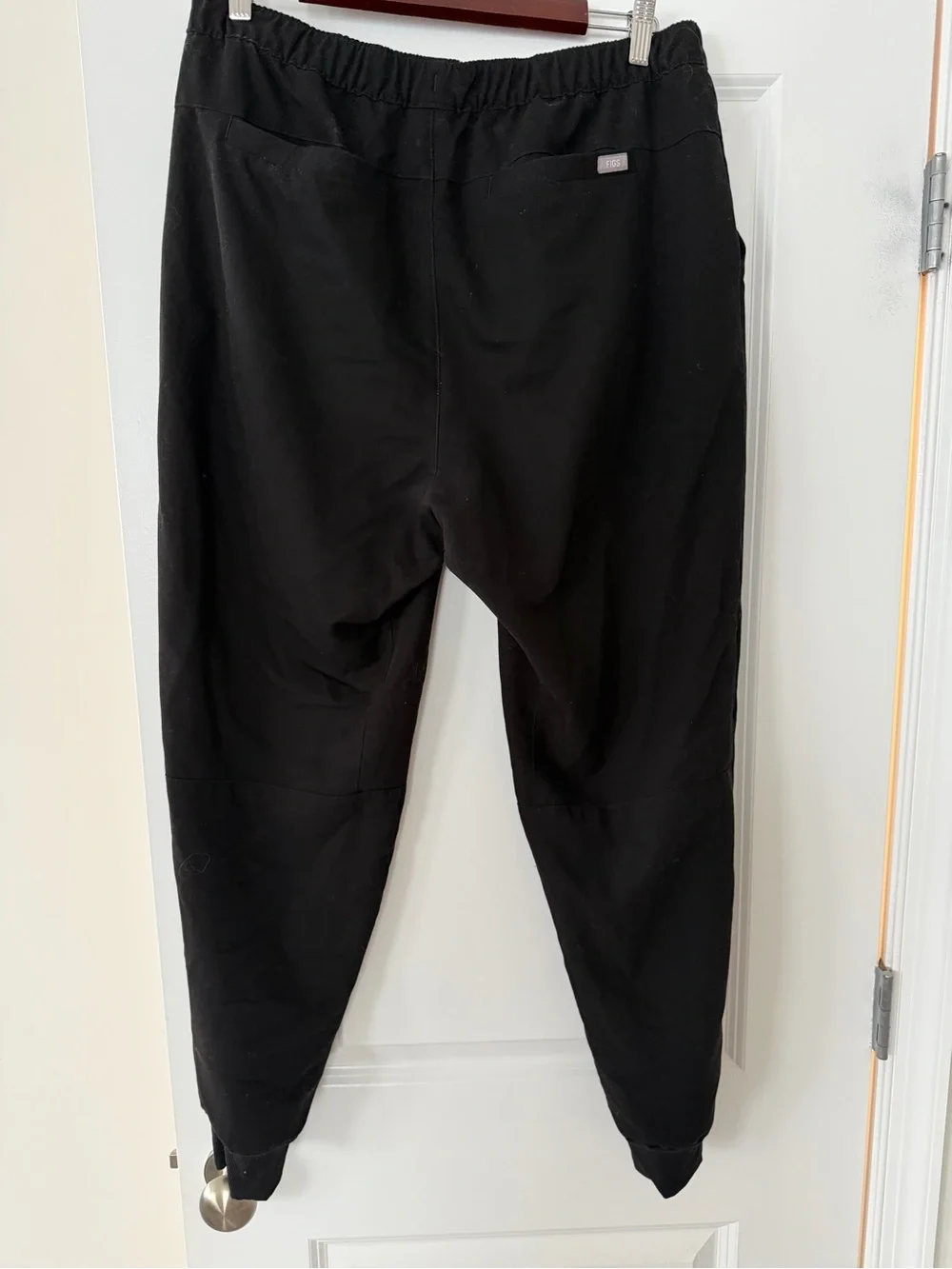 Figs Black Men's Jogger Sweatpants with White Drawstring